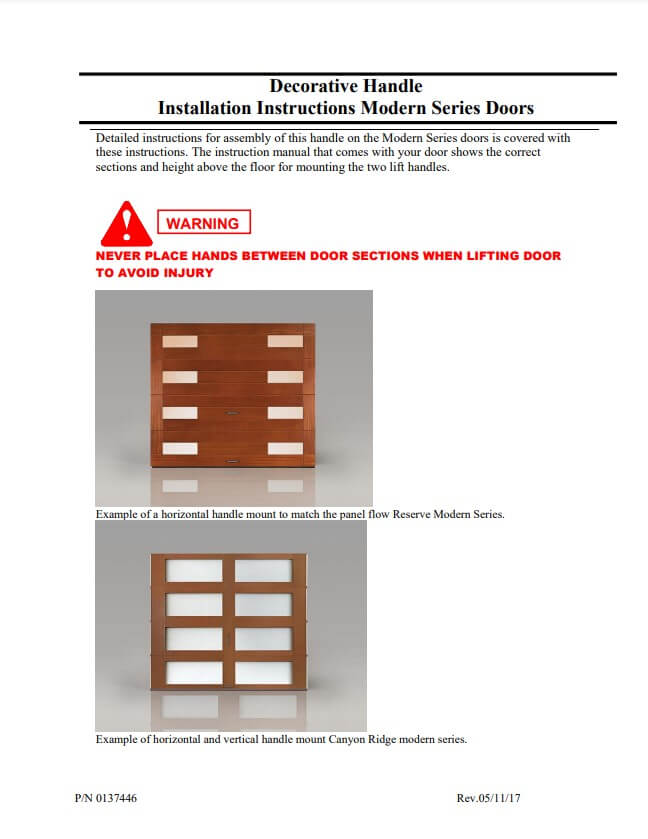 Handle Installation for Modern Series