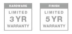 hardware finish warranty