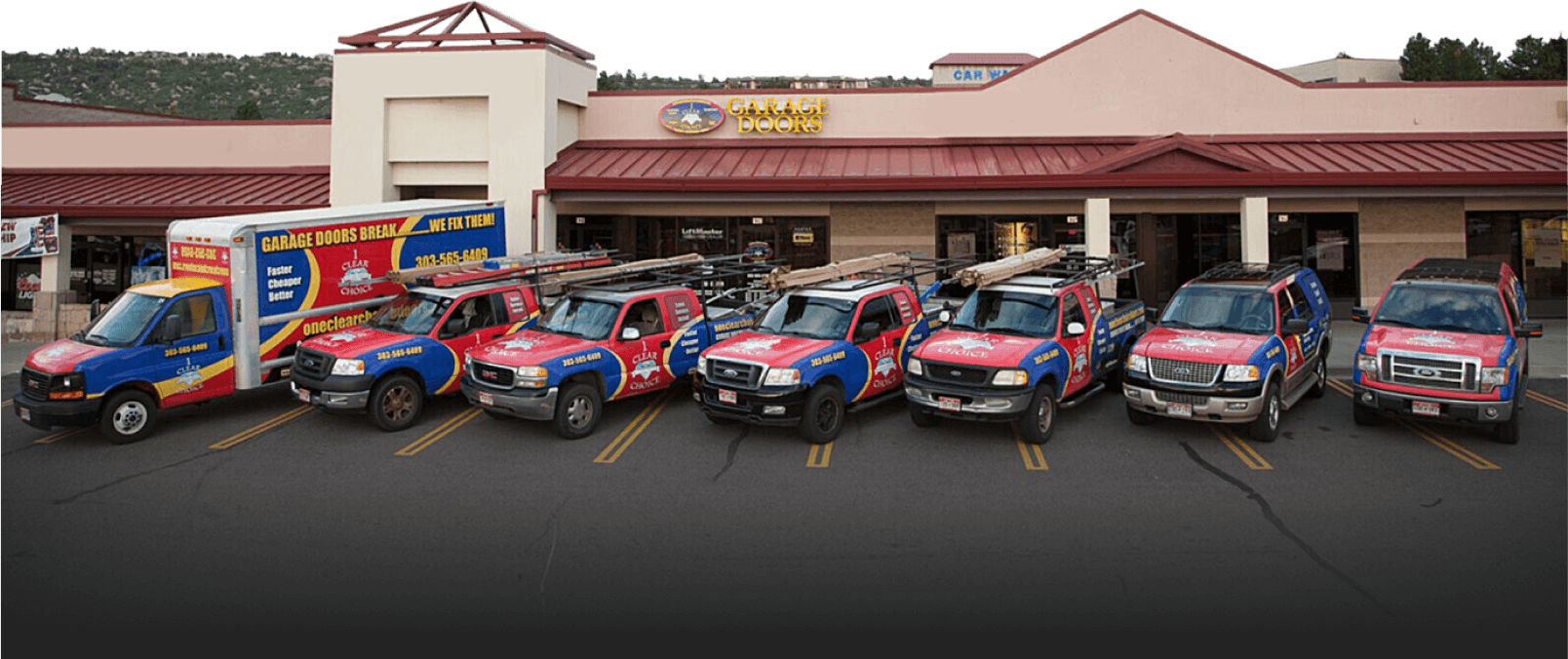 Parked Service Car Trucks